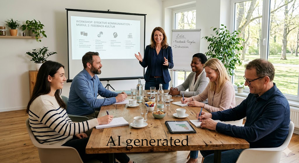 Teammeeting in modernem Büro